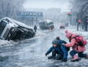 Ледяной апокалипсис в ЛНР: фуры переворачиваются, дети не могут дойти до школы