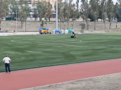 Оазис луганского университета: газон на новом стадионе почти готов