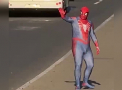 В Луганске засняли на видео Человека-паука