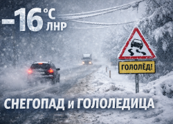 До −16 ночью и снежные заносы прогнозируются в ЛНР