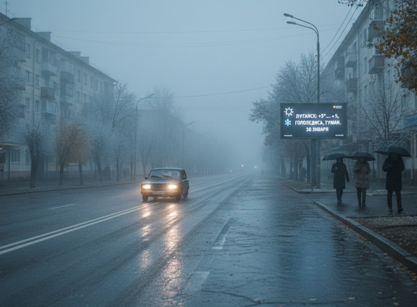 ЛНР ждет потепление до +5 градусов, но с дождем и гололедицей