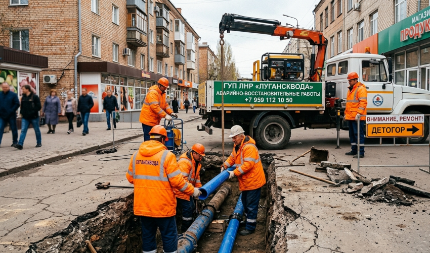 «Лугансквода» латает трубы: список адресов ремонтных работ в ЛНР