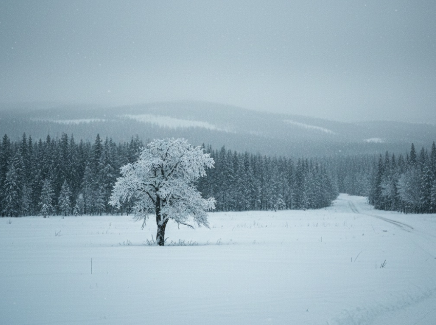 В ЛНР до -18 градусов ночью и сильный снег днем