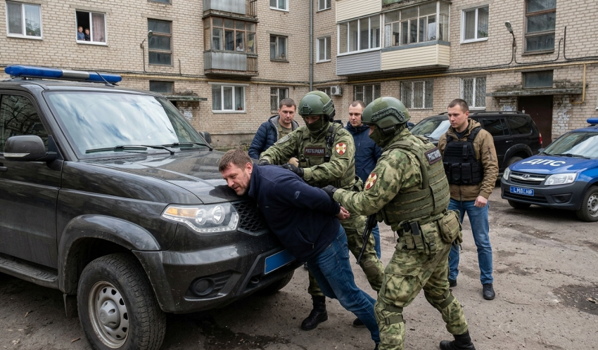Полиция и Росгвардия ловили федерального беглеца в Стаханове ЛНР