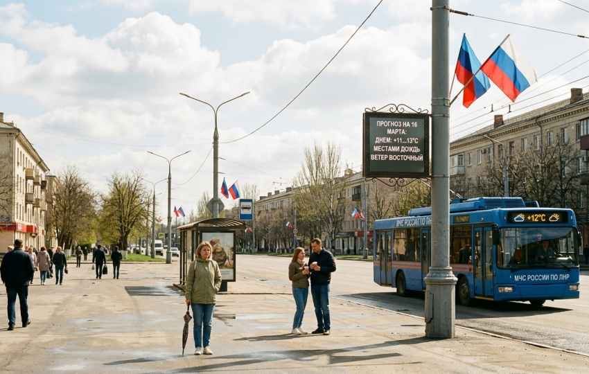 До +13 градусов и дождь в ЛНР 16 марта