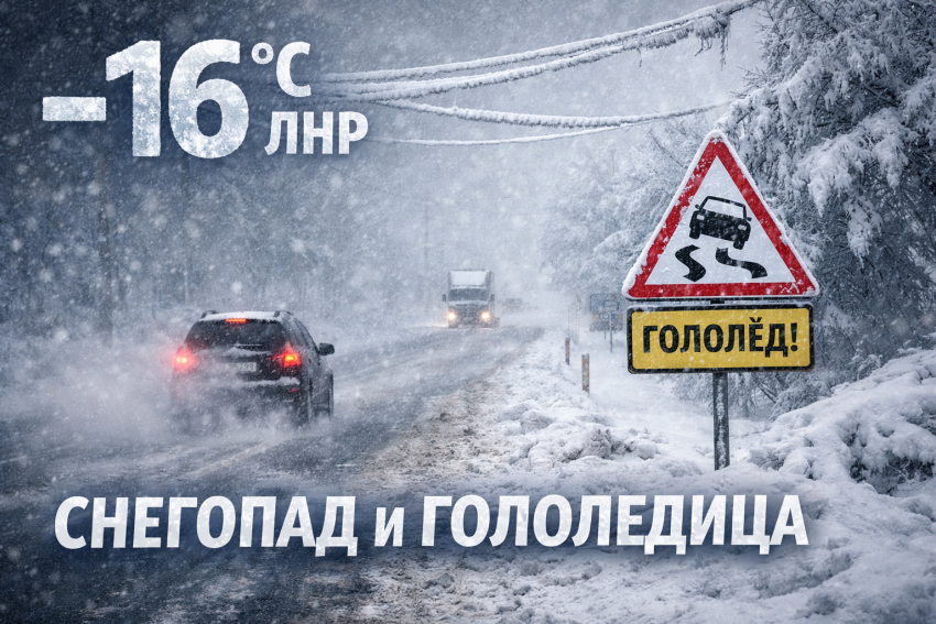 До −16 ночью и снежные заносы прогнозируются в ЛНР